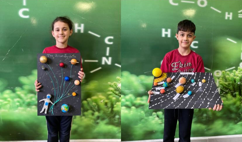 Çocuklar kendi Güneş Sistemi modellerini yaptılar